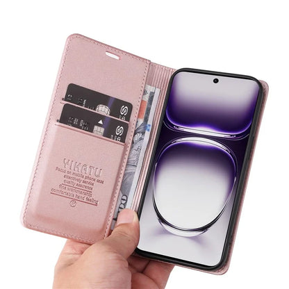 YIKATU YK-001 For Oppo Reno12 Pro 5G (China) / (Global) Case Leather Magnetic Auto-Absorbed Phone Cover