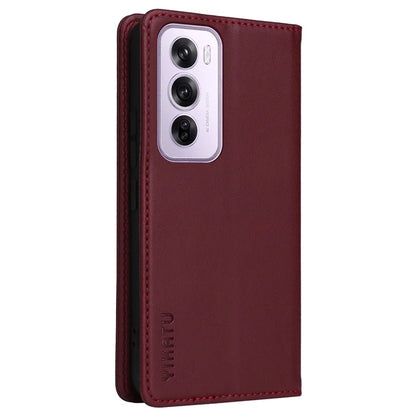 YIKATU YK-001 For Oppo Reno12 Pro 5G (China) / (Global) Case Leather Magnetic Auto-Absorbed Phone Cover