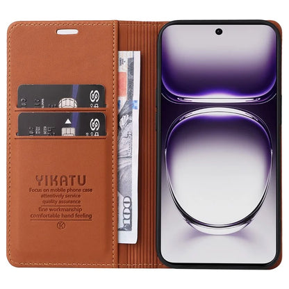 YIKATU YK-001 For Oppo Reno12 Pro 5G (China) / (Global) Case Leather Magnetic Auto-Absorbed Phone Cover