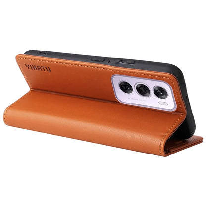 YIKATU YK-001 For Oppo Reno12 Pro 5G (China) / (Global) Case Leather Magnetic Auto-Absorbed Phone Cover