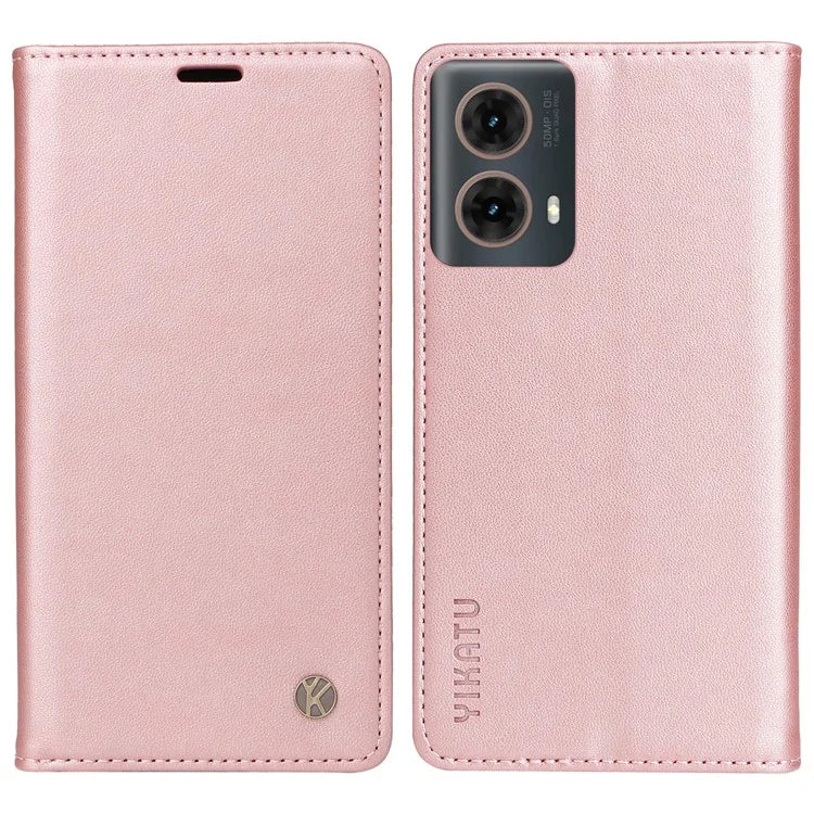 YIKATU YK-001 For Motorola Moto G85 5G / S50 Neo 5G Wallet Case Strong Magnetic Leather Phone Cover