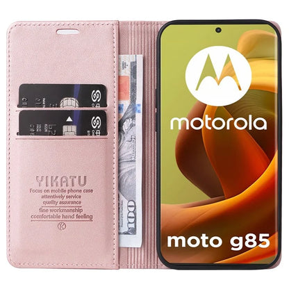 YIKATU YK-001 For Motorola Moto G85 5G / S50 Neo 5G Wallet Case Strong Magnetic Leather Phone Cover