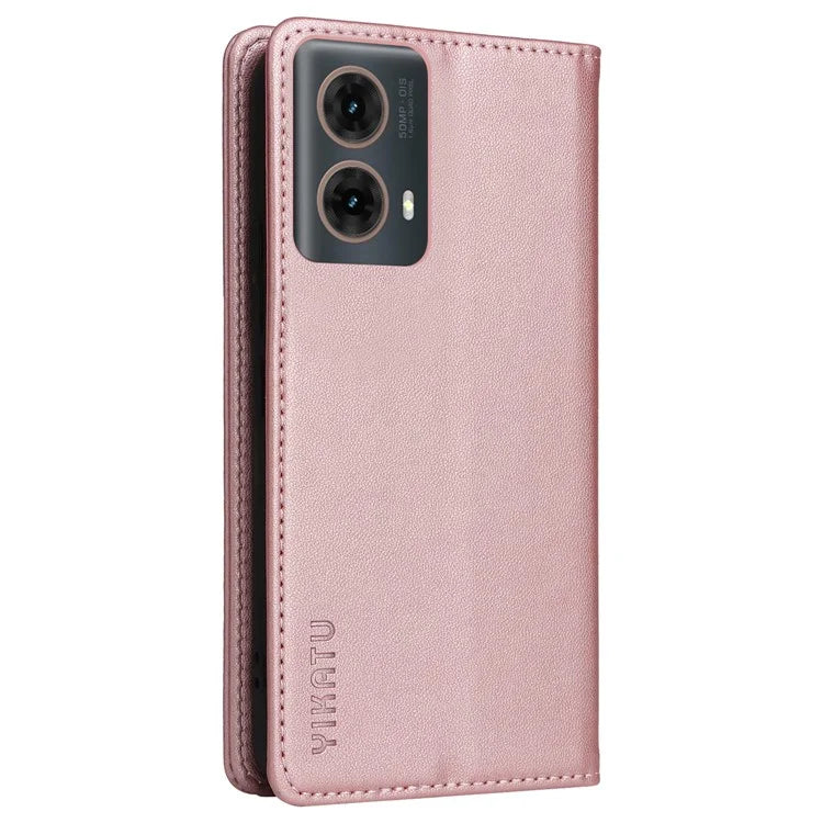 YIKATU YK-001 For Motorola Moto G85 5G / S50 Neo 5G Wallet Case Strong Magnetic Leather Phone Cover