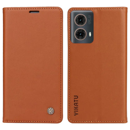 YIKATU YK-001 For Motorola Moto G85 5G / S50 Neo 5G Wallet Case Strong Magnetic Leather Phone Cover