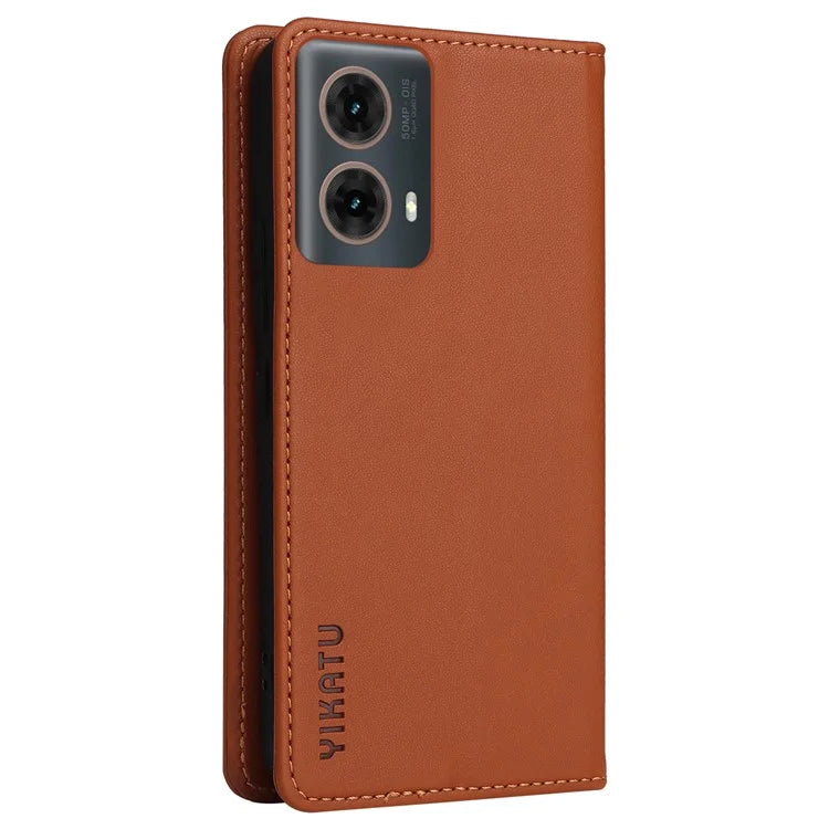 YIKATU YK-001 For Motorola Moto G85 5G / S50 Neo 5G Wallet Case Strong Magnetic Leather Phone Cover