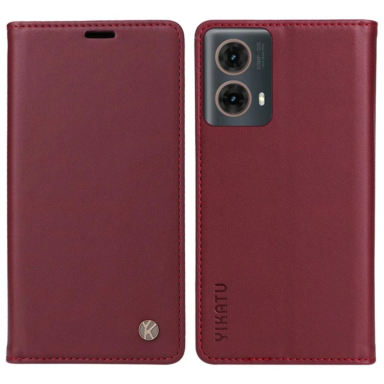 YIKATU YK-001 For Motorola Moto G85 5G / S50 Neo 5G Wallet Case Strong Magnetic Leather Phone Cover