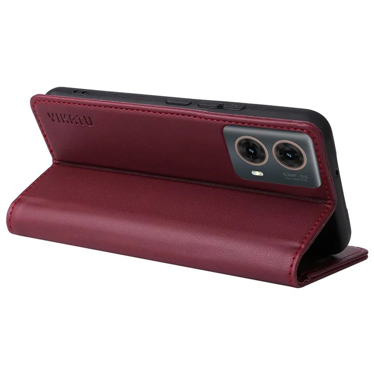 YIKATU YK-001 For Motorola Moto G85 5G / S50 Neo 5G Wallet Case Strong Magnetic Leather Phone Cover