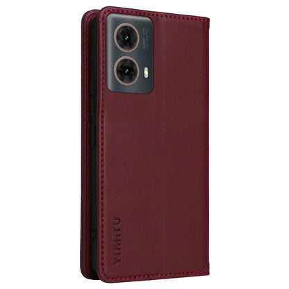 YIKATU YK-001 For Motorola Moto G85 5G / S50 Neo 5G Wallet Case Strong Magnetic Leather Phone Cover