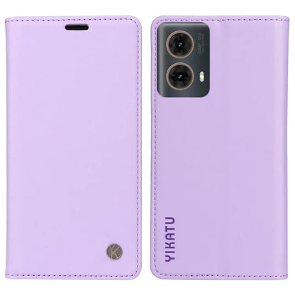 YIKATU YK-001 For Motorola Moto G85 5G / S50 Neo 5G Wallet Case Strong Magnetic Leather Phone Cover