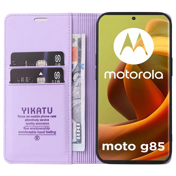 YIKATU YK-001 For Motorola Moto G85 5G / S50 Neo 5G Wallet Case Strong Magnetic Leather Phone Cover