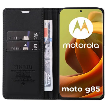 YIKATU YK-001 For Motorola Moto G85 5G / S50 Neo 5G Wallet Case Strong Magnetic Leather Phone Cover