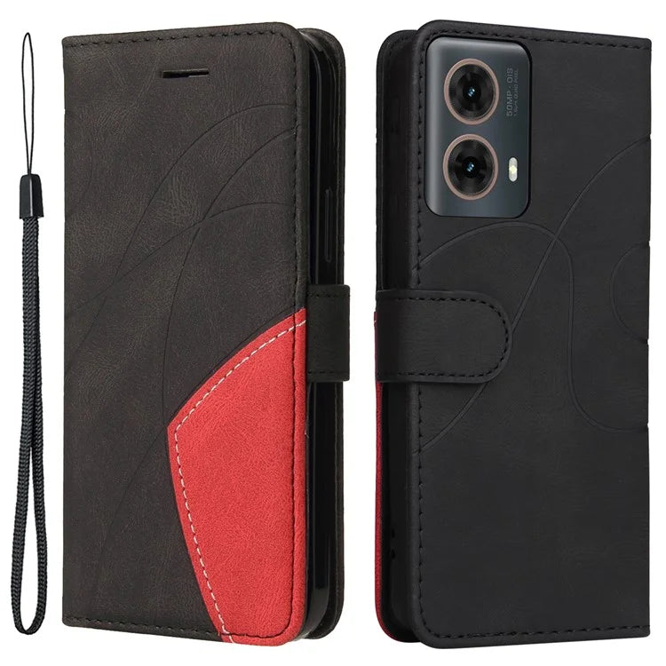 KT Leather Series-1 For Motorola Moto G85 5G / S50 Neo 5G Color Splicing Wallet Case Leather Phone Cover