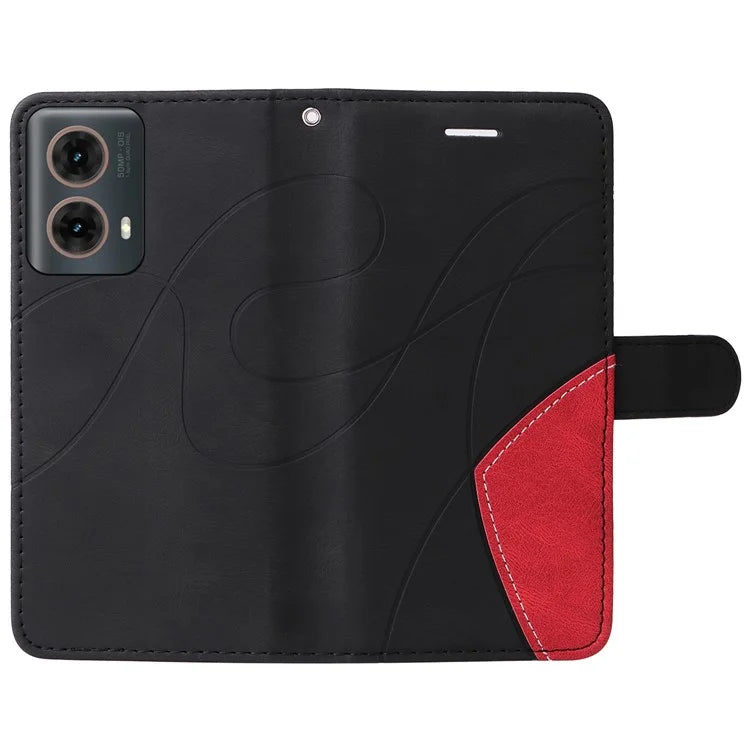KT Leather Series-1 For Motorola Moto G85 5G / S50 Neo 5G Color Splicing Wallet Case Leather Phone Cover