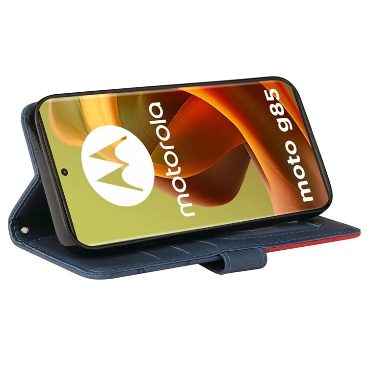 KT Leather Series-1 For Motorola Moto G85 5G / S50 Neo 5G Color Splicing Wallet Case Leather Phone Cover