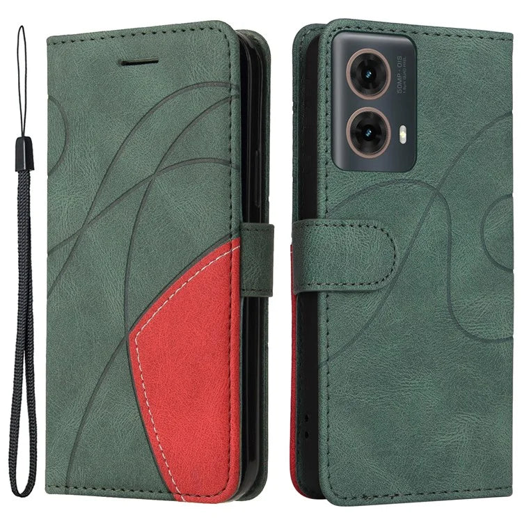 KT Leather Series-1 For Motorola Moto G85 5G / S50 Neo 5G Color Splicing Wallet Case Leather Phone Cover