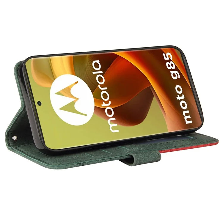 KT Leather Series-1 For Motorola Moto G85 5G / S50 Neo 5G Color Splicing Wallet Case Leather Phone Cover