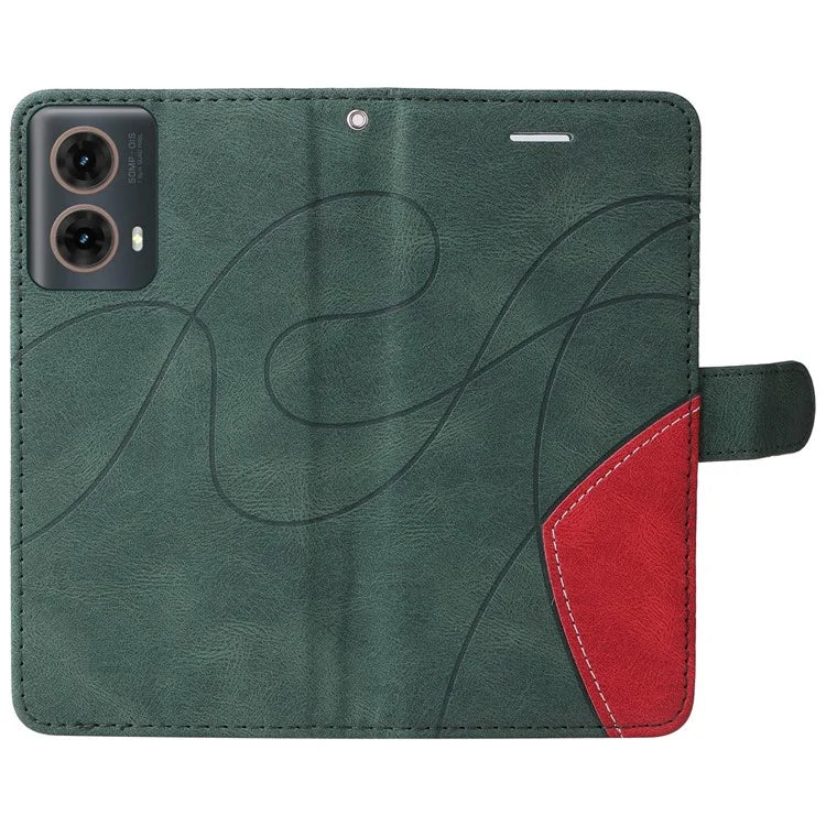 KT Leather Series-1 For Motorola Moto G85 5G / S50 Neo 5G Color Splicing Wallet Case Leather Phone Cover