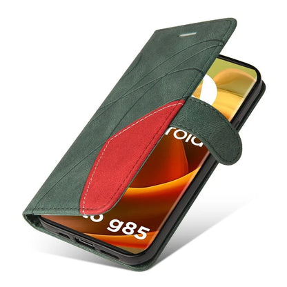 KT Leather Series-1 For Motorola Moto G85 5G / S50 Neo 5G Color Splicing Wallet Case Leather Phone Cover