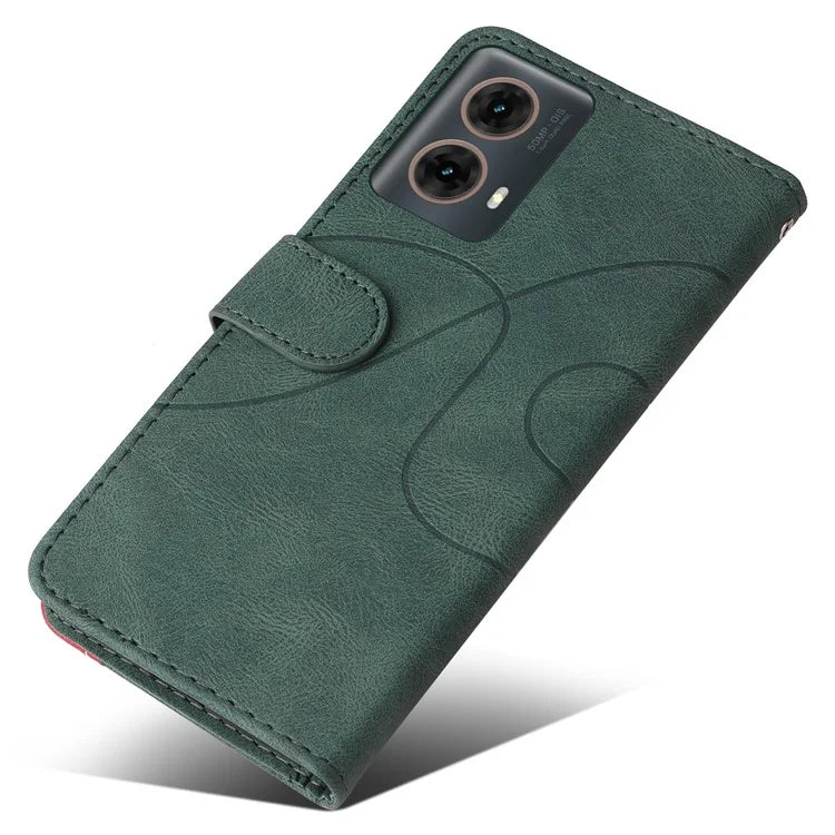 KT Leather Series-1 For Motorola Moto G85 5G / S50 Neo 5G Color Splicing Wallet Case Leather Phone Cover
