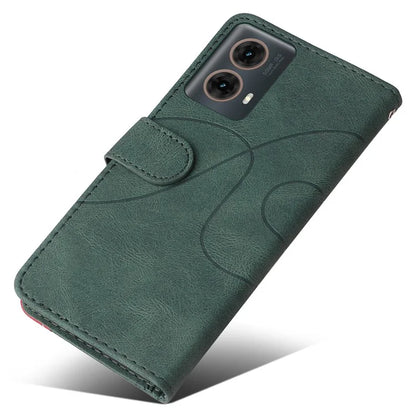 KT Leather Series-1 For Motorola Moto G85 5G / S50 Neo 5G Color Splicing Wallet Case Leather Phone Cover