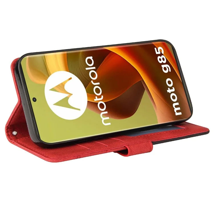 KT Leather Series-1 For Motorola Moto G85 5G / S50 Neo 5G Color Splicing Wallet Case Leather Phone Cover