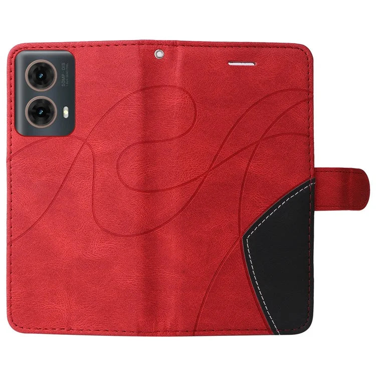 KT Leather Series-1 For Motorola Moto G85 5G / S50 Neo 5G Color Splicing Wallet Case Leather Phone Cover