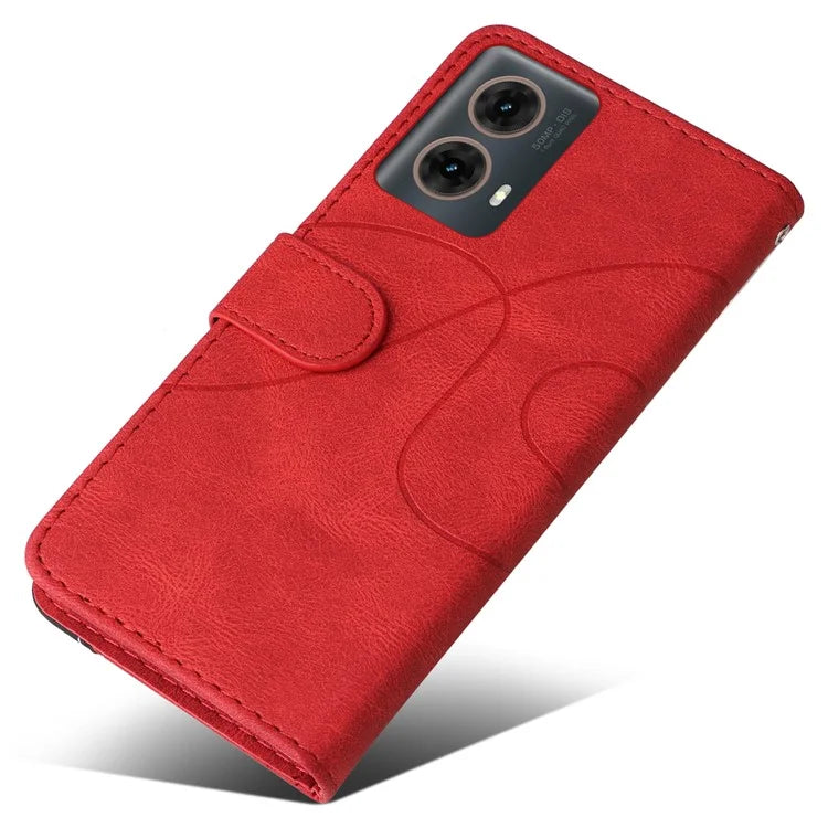 KT Leather Series-1 For Motorola Moto G85 5G / S50 Neo 5G Color Splicing Wallet Case Leather Phone Cover