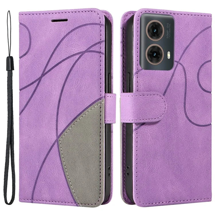 KT Leather Series-1 For Motorola Moto G85 5G / S50 Neo 5G Color Splicing Wallet Case Leather Phone Cover