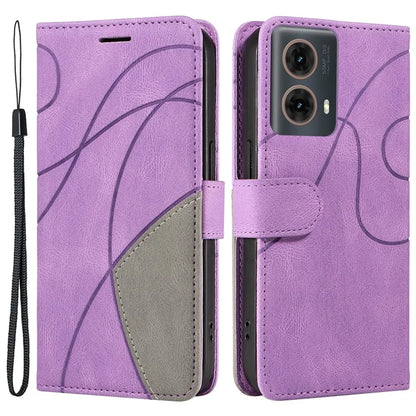 KT Leather Series-1 For Motorola Moto G85 5G / S50 Neo 5G Color Splicing Wallet Case Leather Phone Cover