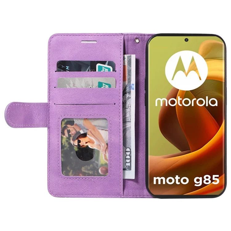 KT Leather Series-1 For Motorola Moto G85 5G / S50 Neo 5G Color Splicing Wallet Case Leather Phone Cover