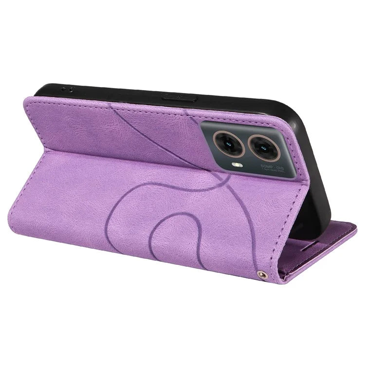 KT Leather Series-1 For Motorola Moto G85 5G / S50 Neo 5G Color Splicing Wallet Case Leather Phone Cover