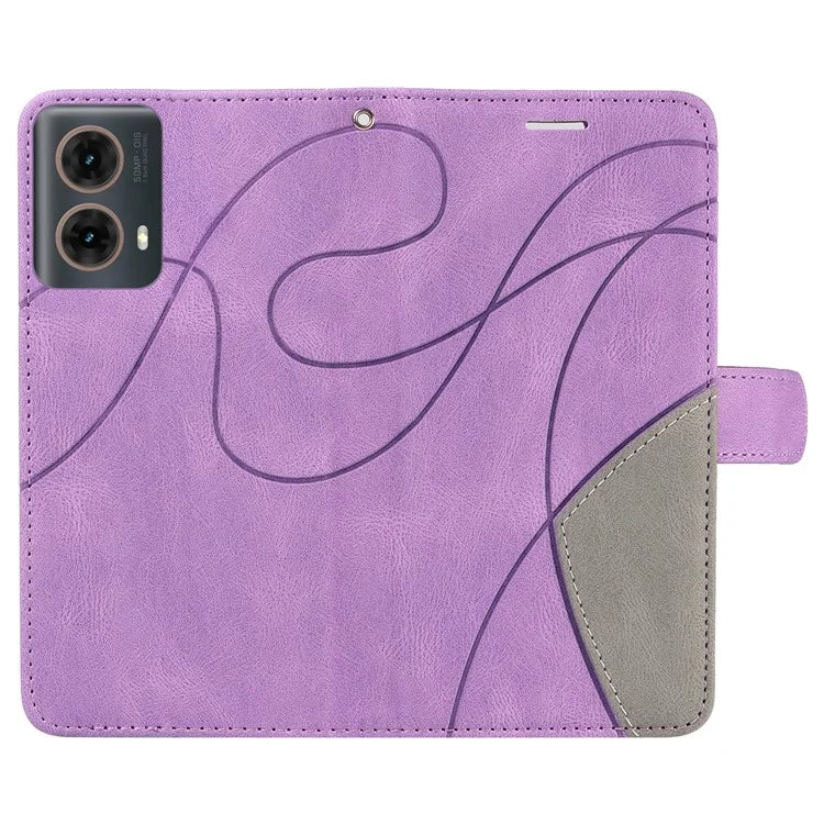 KT Leather Series-1 For Motorola Moto G85 5G / S50 Neo 5G Color Splicing Wallet Case Leather Phone Cover