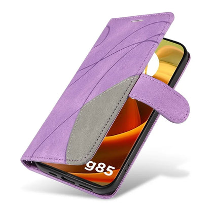KT Leather Series-1 For Motorola Moto G85 5G / S50 Neo 5G Color Splicing Wallet Case Leather Phone Cover