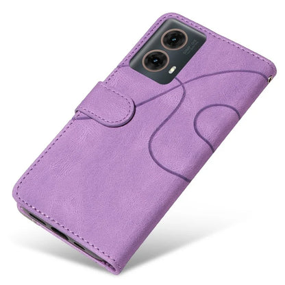 KT Leather Series-1 For Motorola Moto G85 5G / S50 Neo 5G Color Splicing Wallet Case Leather Phone Cover