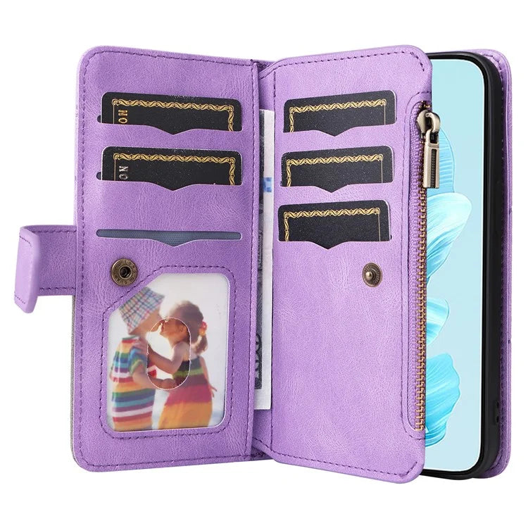 KT Multi-Function Series-5 For Honor 200 Lite Cover PU Leather Dual Color Splicing Cell Phone Case