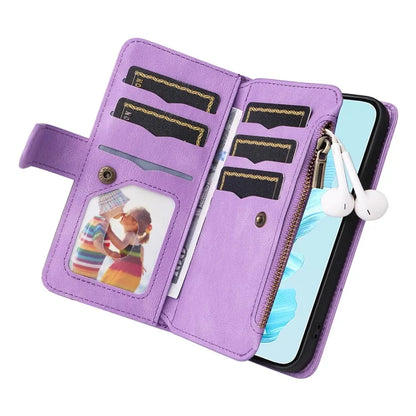 KT Multi-Function Series-5 For Honor 200 Lite Cover PU Leather Dual Color Splicing Cell Phone Case