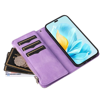 KT Multi-Function Series-5 For Honor 200 Lite Cover PU Leather Dual Color Splicing Cell Phone Case