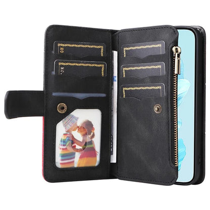 KT Multi-Function Series-5 For Honor 200 Lite Cover PU Leather Dual Color Splicing Cell Phone Case