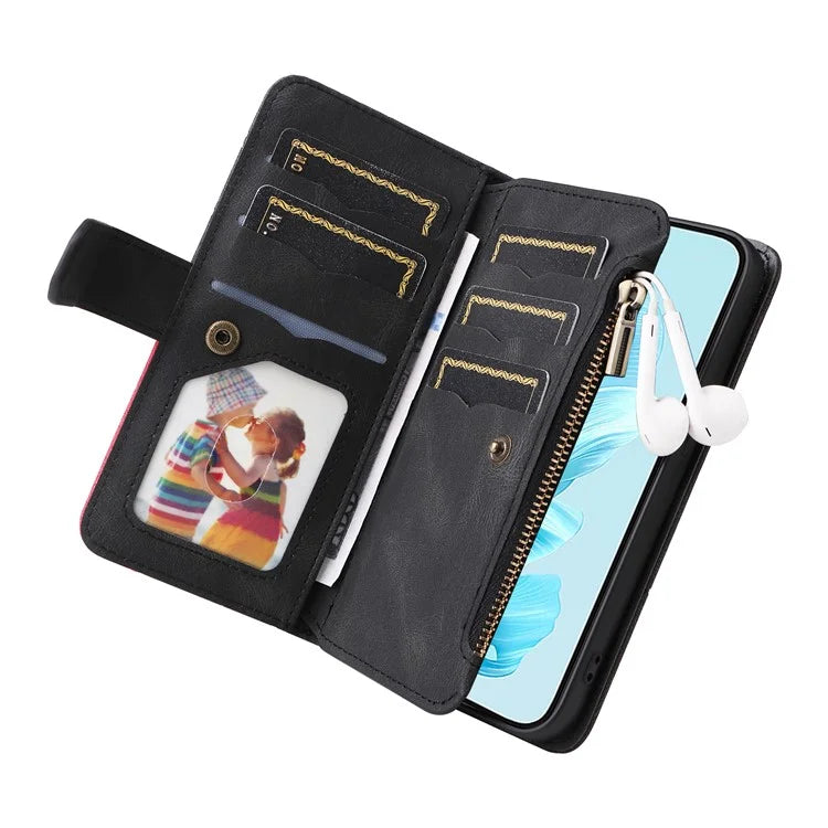 KT Multi-Function Series-5 For Honor 200 Lite Cover PU Leather Dual Color Splicing Cell Phone Case