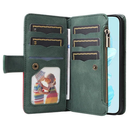 KT Multi-Function Series-5 For Honor 200 Lite Cover PU Leather Dual Color Splicing Cell Phone Case