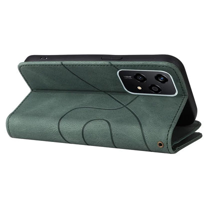 KT Multi-Function Series-5 For Honor 200 Lite Cover PU Leather Dual Color Splicing Cell Phone Case