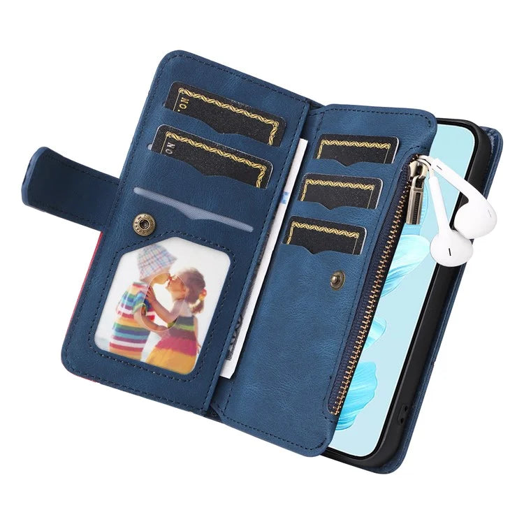 KT Multi-Function Series-5 For Honor 200 Lite Cover PU Leather Dual Color Splicing Cell Phone Case