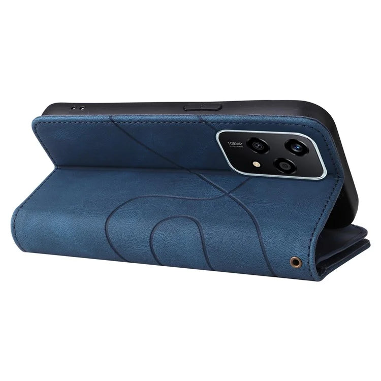 KT Multi-Function Series-5 For Honor 200 Lite Cover PU Leather Dual Color Splicing Cell Phone Case