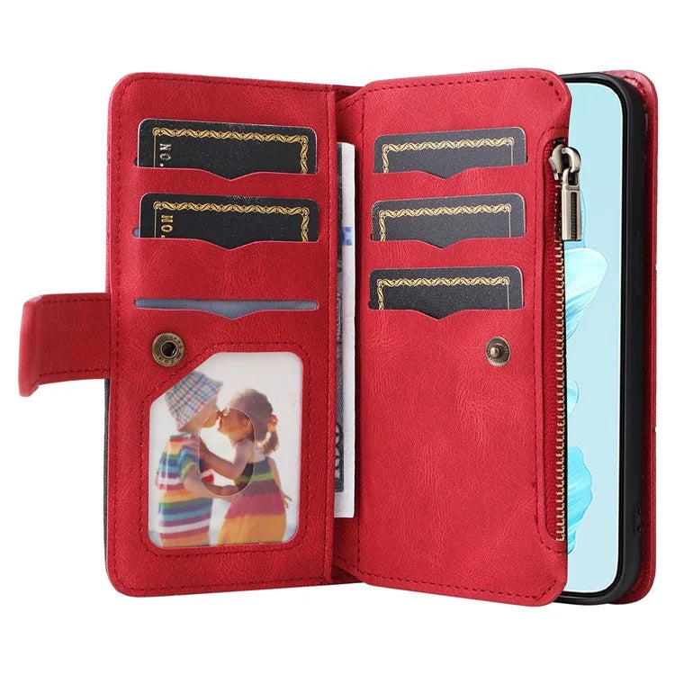 KT Multi-Function Series-5 For Honor 200 Lite Cover PU Leather Dual Color Splicing Cell Phone Case