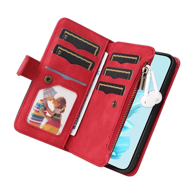 KT Multi-Function Series-5 For Honor 200 Lite Cover PU Leather Dual Color Splicing Cell Phone Case