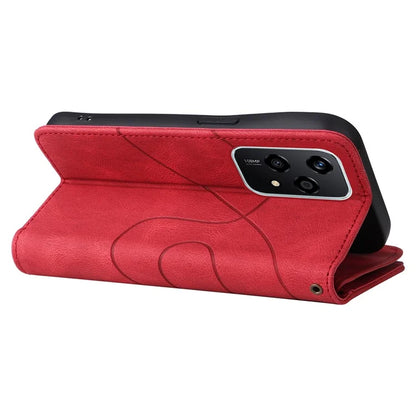 KT Multi-Function Series-5 For Honor 200 Lite Cover PU Leather Dual Color Splicing Cell Phone Case