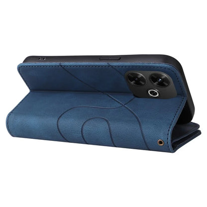 KT Multi-Function Series-5 For Xiaomi Redmi 13 5G / 13 4G / Note 13R 5G Cover PU Leather Dual Color Splicing Cell Phone Case