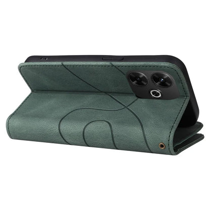 KT Multi-Function Series-5 For Xiaomi Redmi 13 5G / 13 4G / Note 13R 5G Cover PU Leather Dual Color Splicing Cell Phone Case