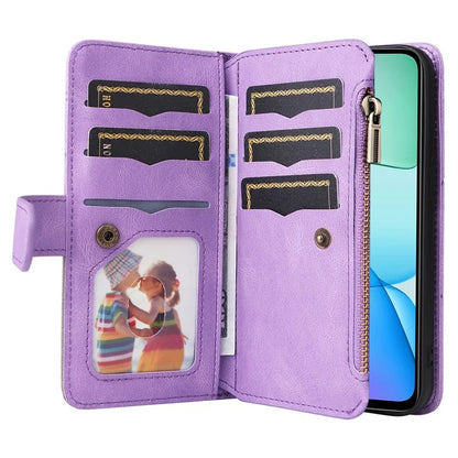 KT Multi-Function Series-5 For Xiaomi Redmi 13 5G / 13 4G / Note 13R 5G Cover PU Leather Dual Color Splicing Cell Phone Case