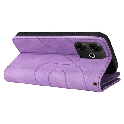 KT Multi-Function Series-5 For Xiaomi Redmi 13 5G / 13 4G / Note 13R 5G Cover PU Leather Dual Color Splicing Cell Phone Case